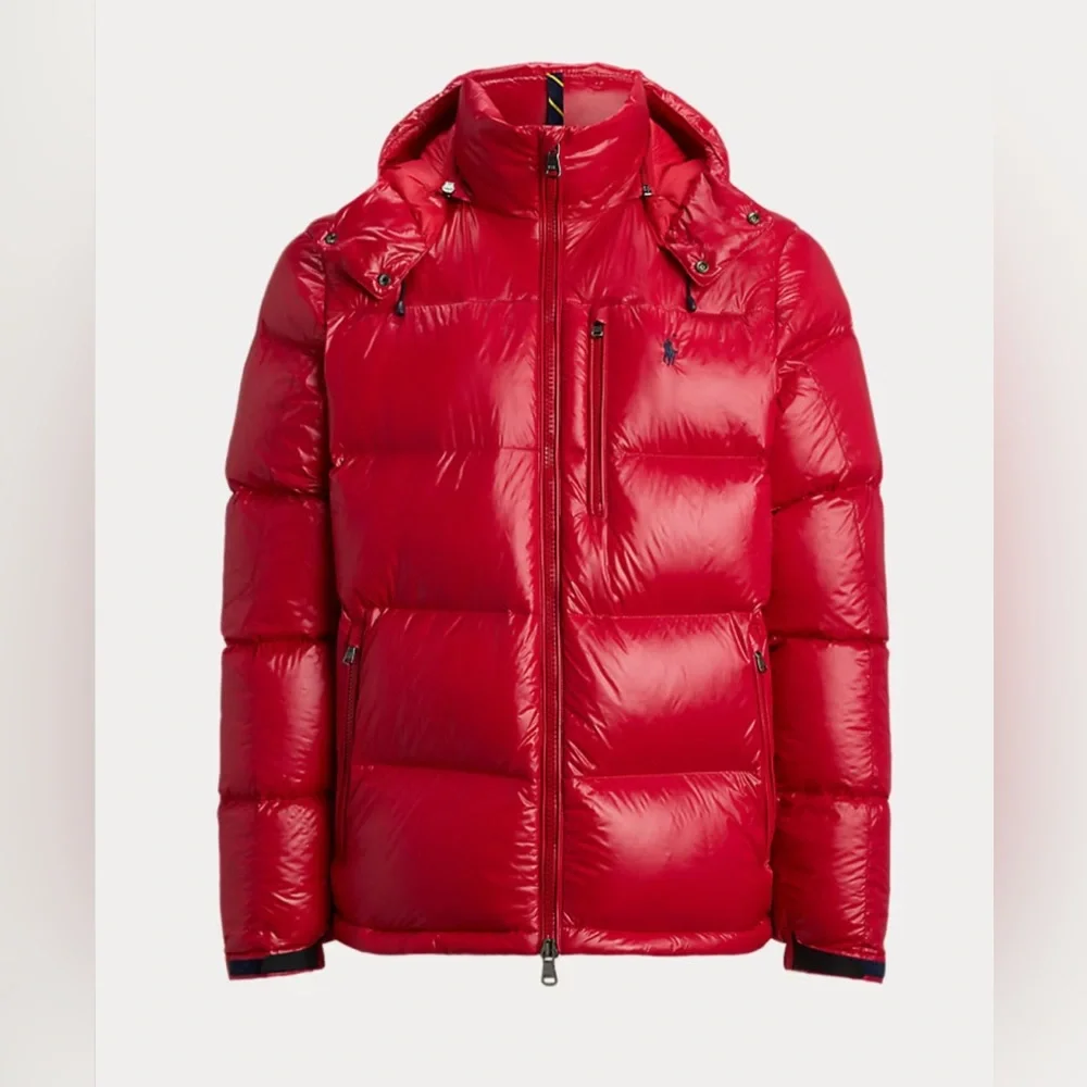 Polo Ralph Lauren 🔥 RL 2000 Red Gorham Glossed Down Quillted Puffer Jacket Coat - Picture 1 of 15